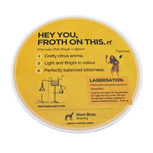 Cheap Wholesale Round Different Design Custom Paper Coasters with Logo